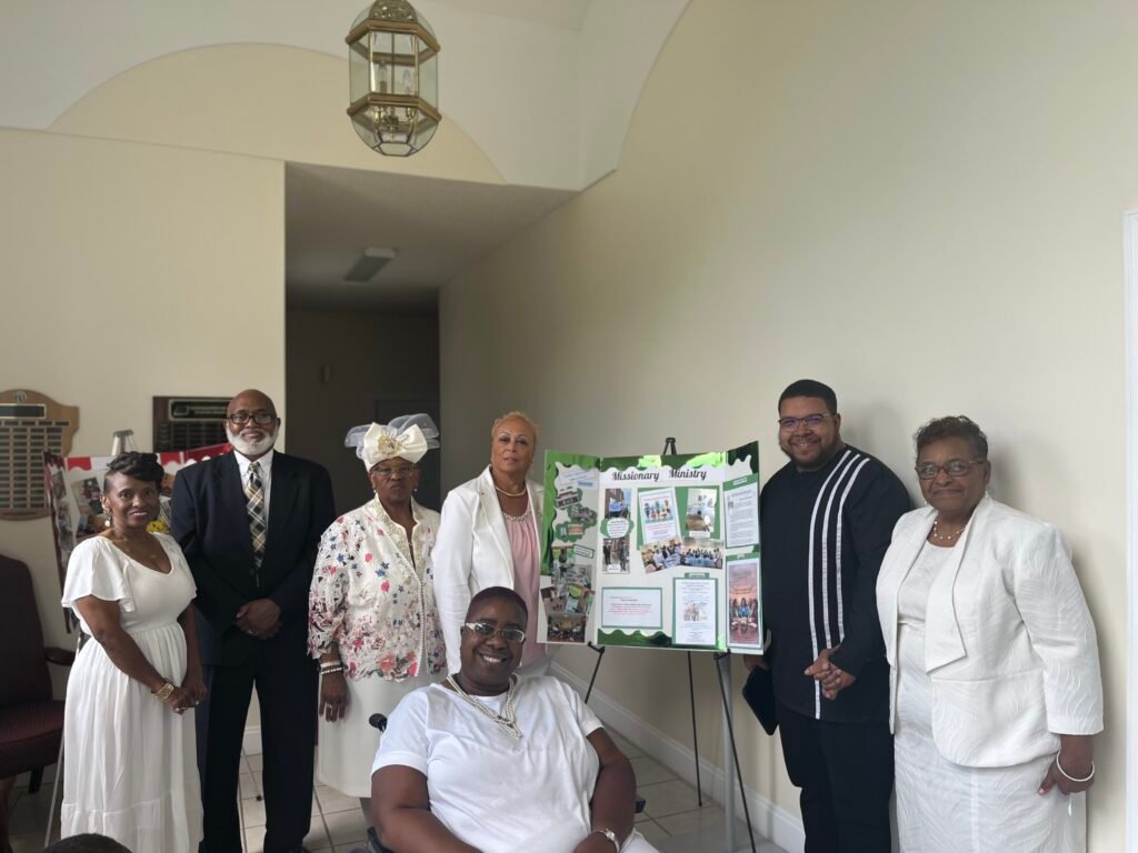 Red Bank Baptist Church Missionary Anniversary Program Celebrating Missionary 2026 project
pictures. Front - Rochelle Wood
L to R - Leslie Wallace, Samuel Dennard, Helen Dennard, Maureen Thomas, Speaker Rev DaQuan Isom,
Nancy Green